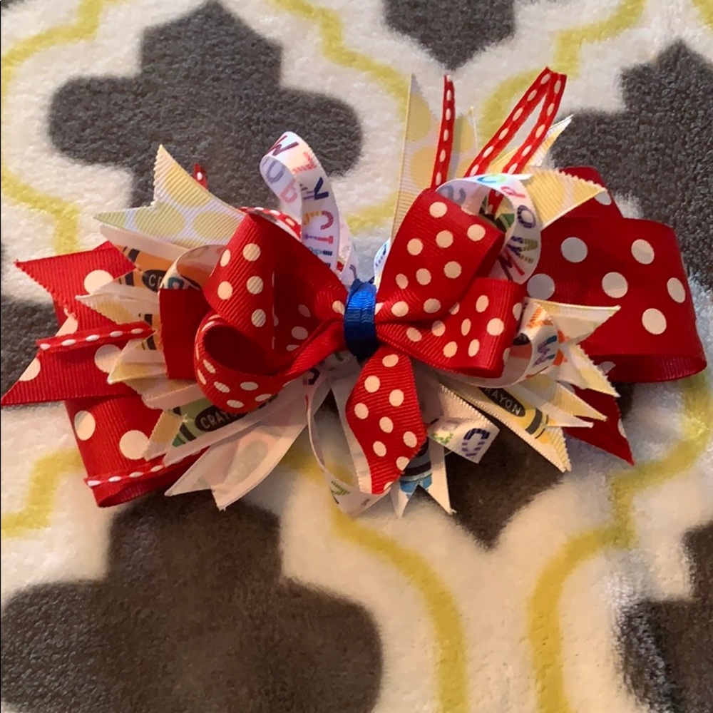 Back to School hair bow